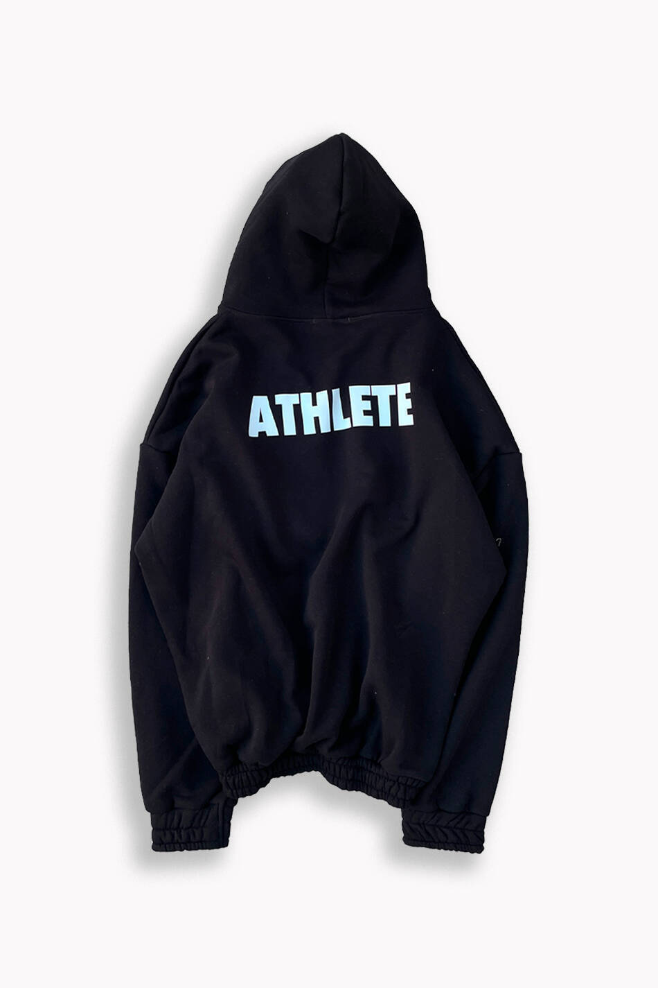 Athlete Siyah Oversize Boxy Fit Zip Hoodie - SOLDOUT