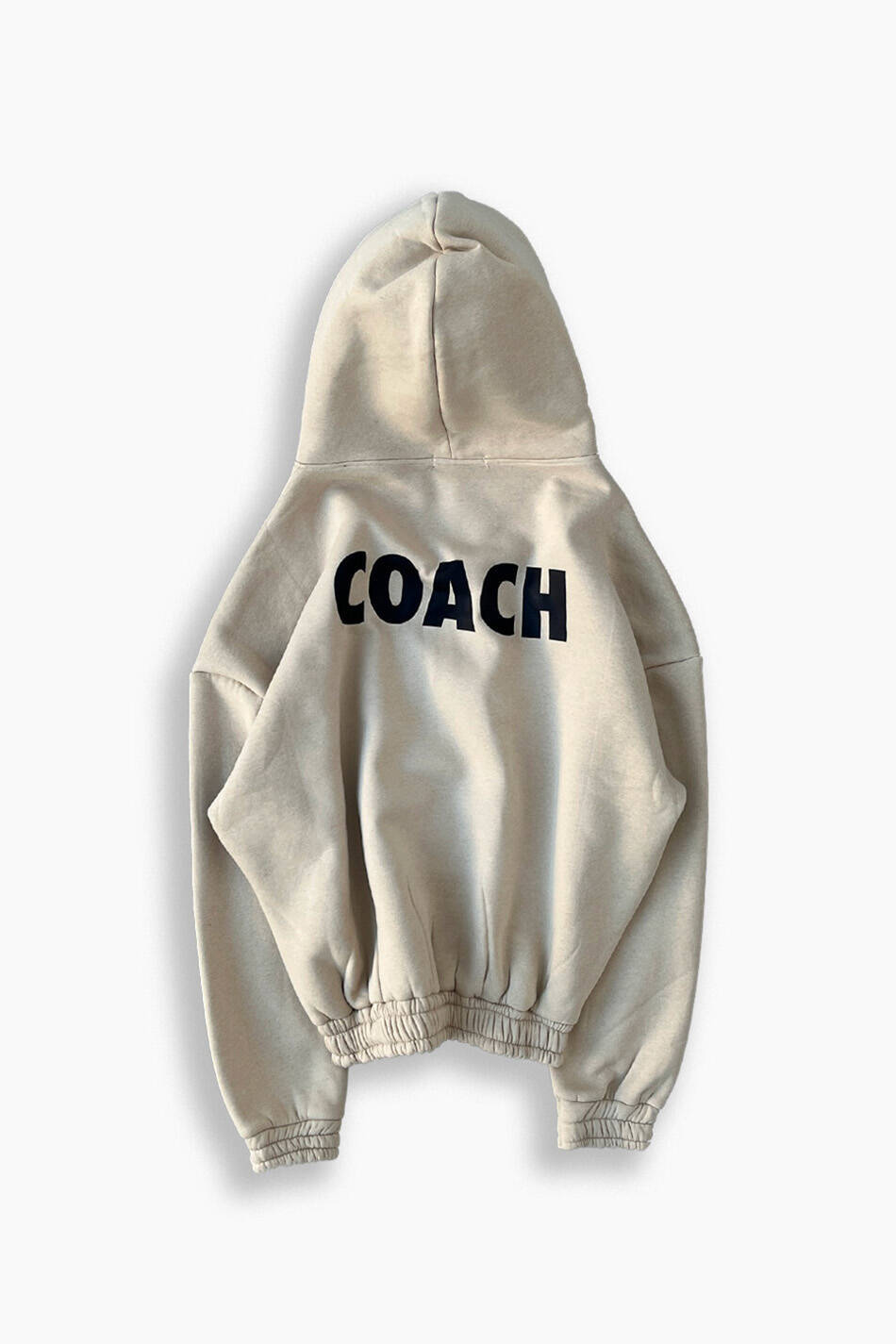 Coach Bej Oversize Boxy Fit Zip Hoodie - 4