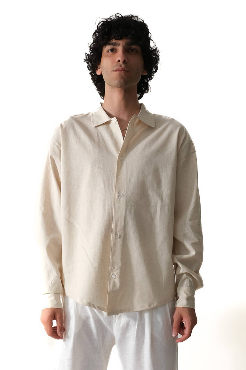 Bej Oversize Gömlek - SOLDOUT