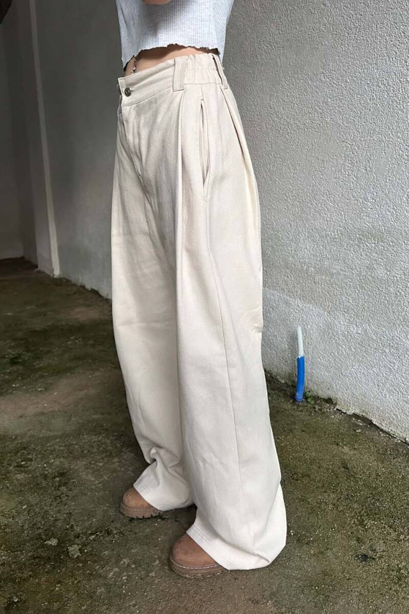 Bej Fenna V1 Gabardin Pantolon - 12