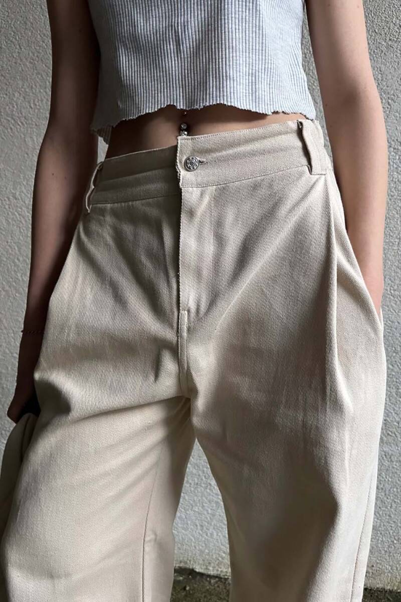 Bej Fenna V1 Gabardin Pantolon - 13