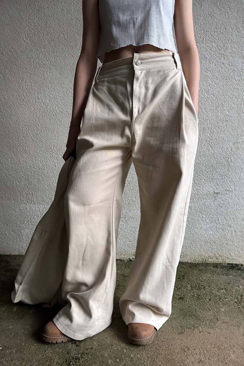 Bej Fenna V1 Gabardin Pantolon - 8