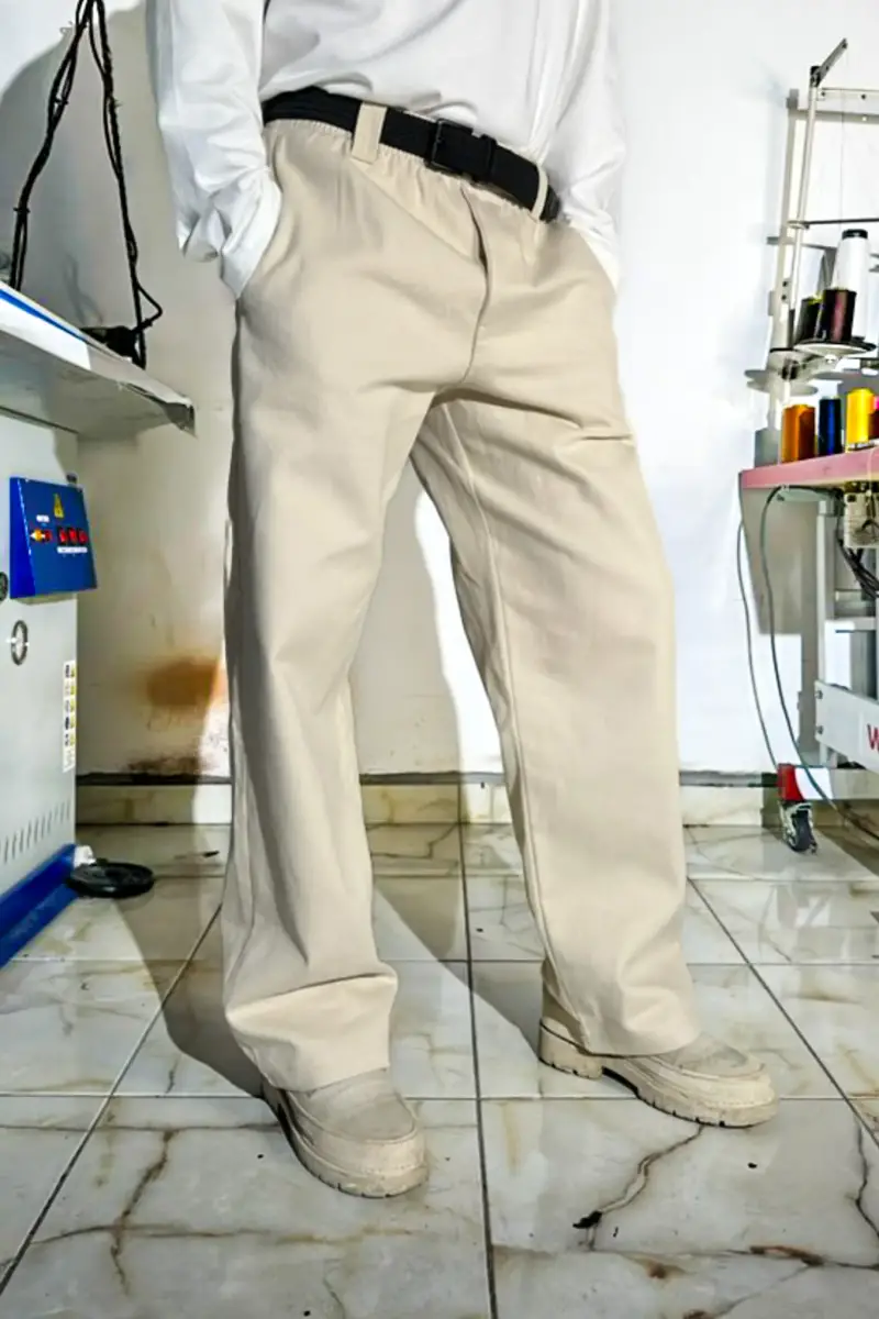 Bej Gabardin Baggy Pantolon - SOLDOUT (1)