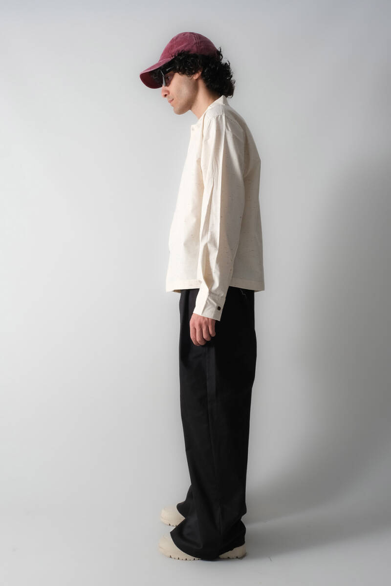 Bej Nep Oversize Gömlek - 2