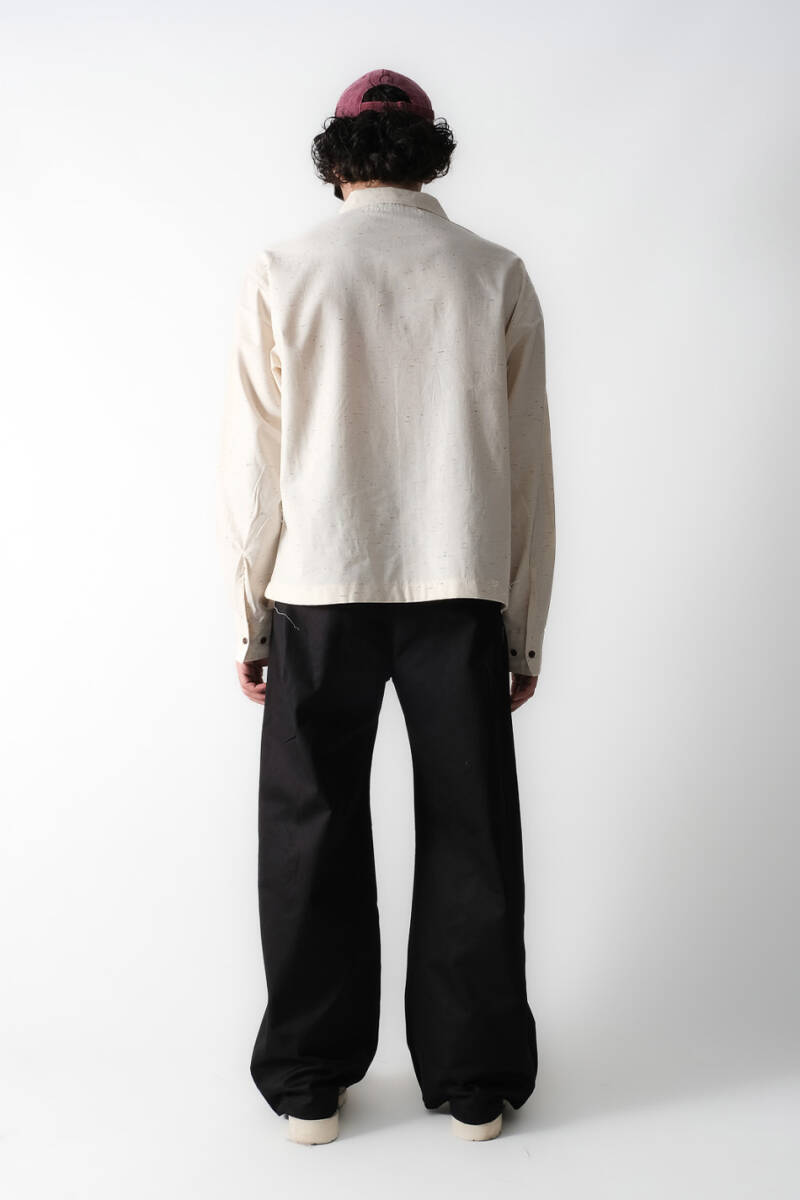 Bej Nep Oversize Gömlek - 3