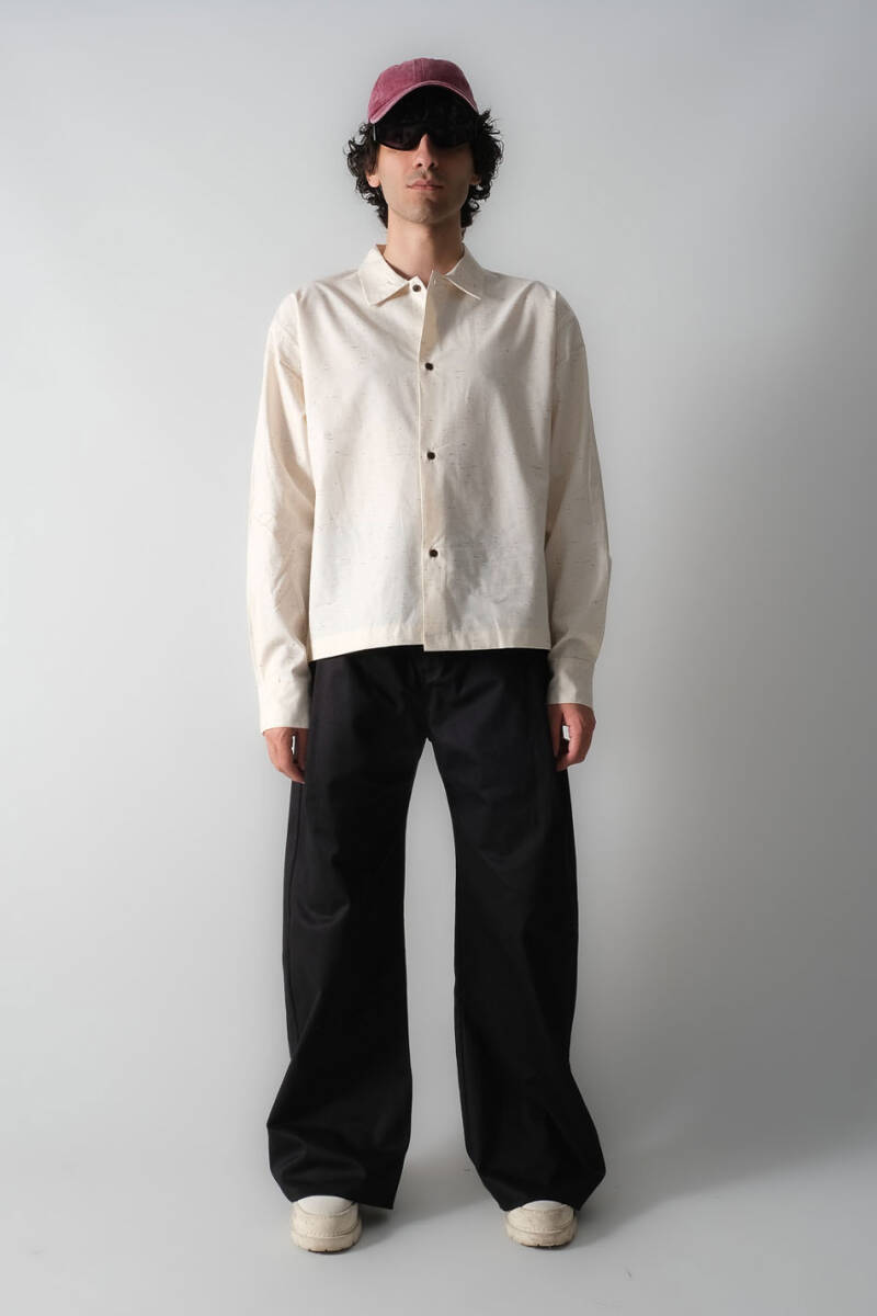 Bej Nep Oversize Gömlek - 6