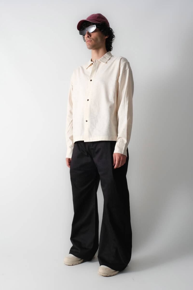 Bej Nep Oversize Gömlek - 7