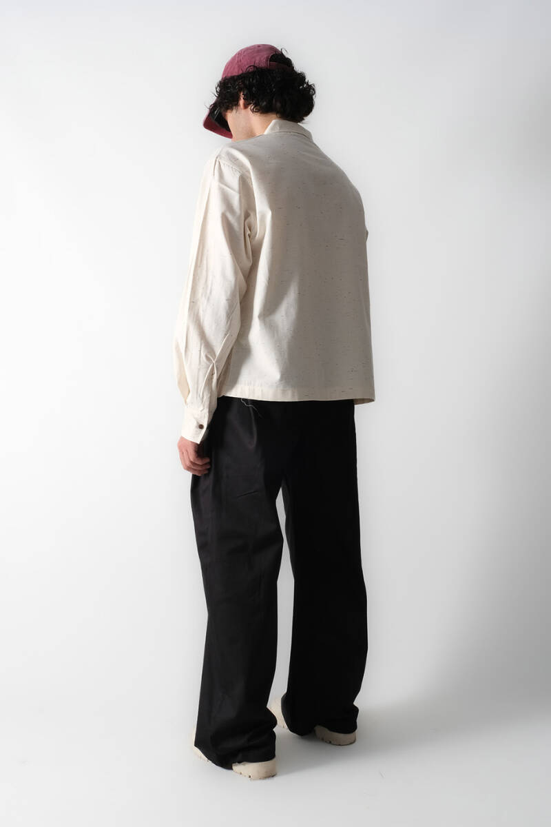 Bej Nep Oversize Gömlek - 8