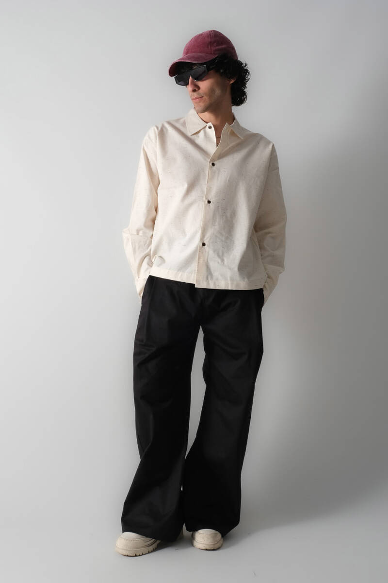 Bej Nep Oversize Gömlek - 9