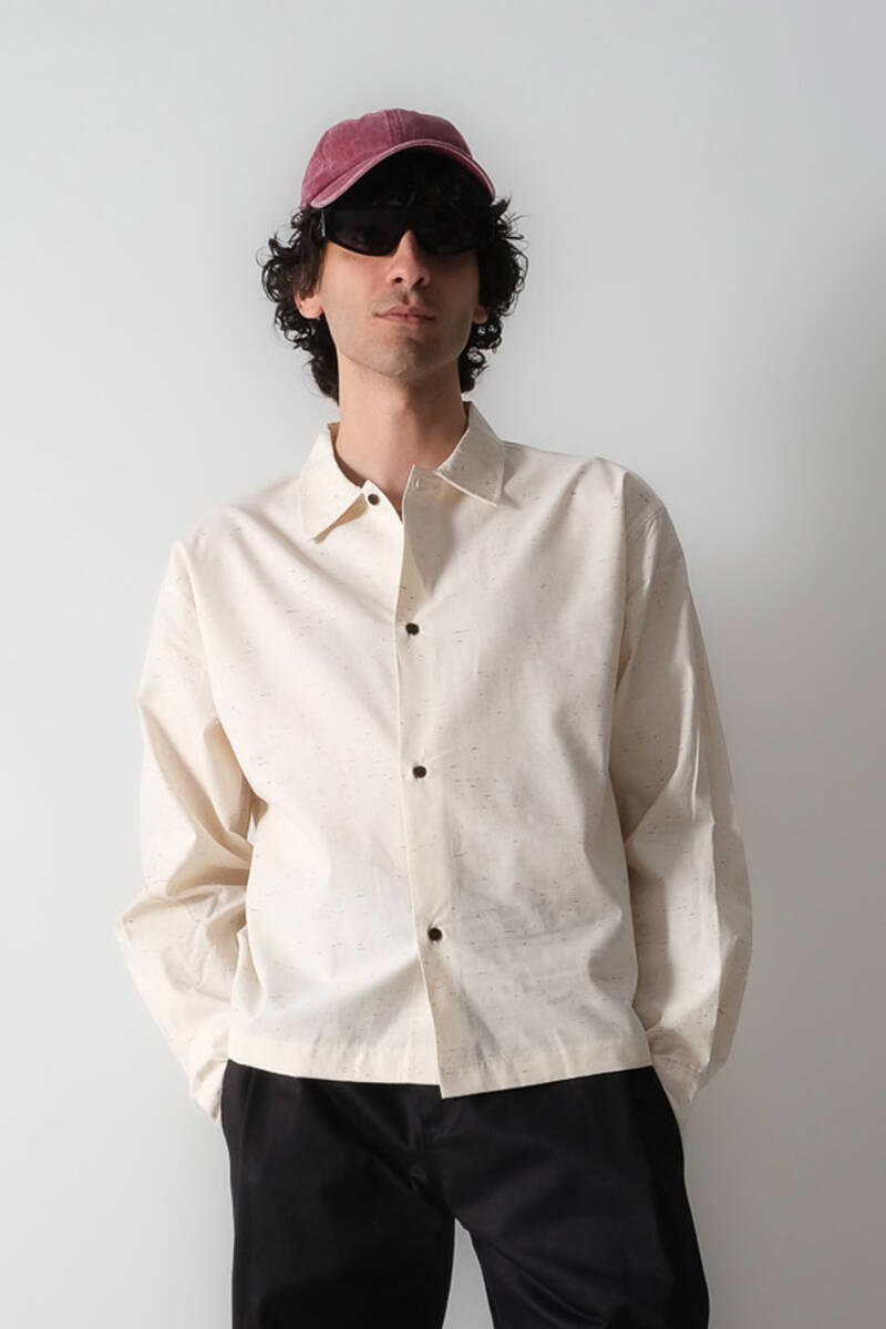 Bej Nep Oversize Gömlek - SOLDOUT