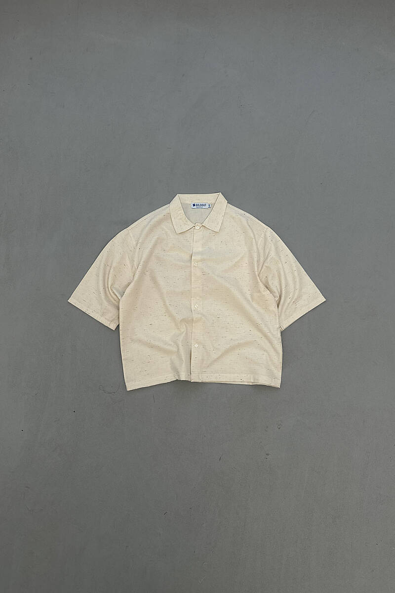 Bej Nep Yarım Kol Gömlek - SOLDOUT