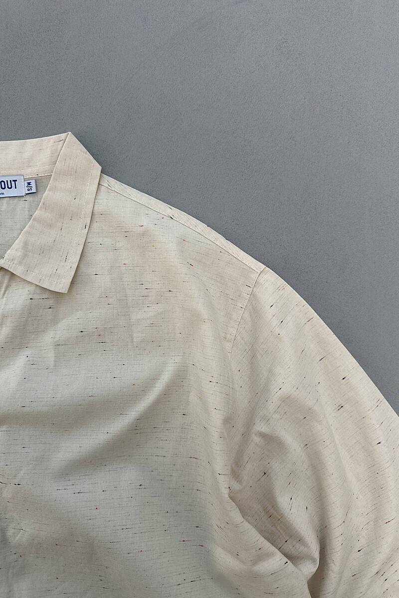 Bej Nep Yarım Kol Gömlek - SOLDOUT (1)