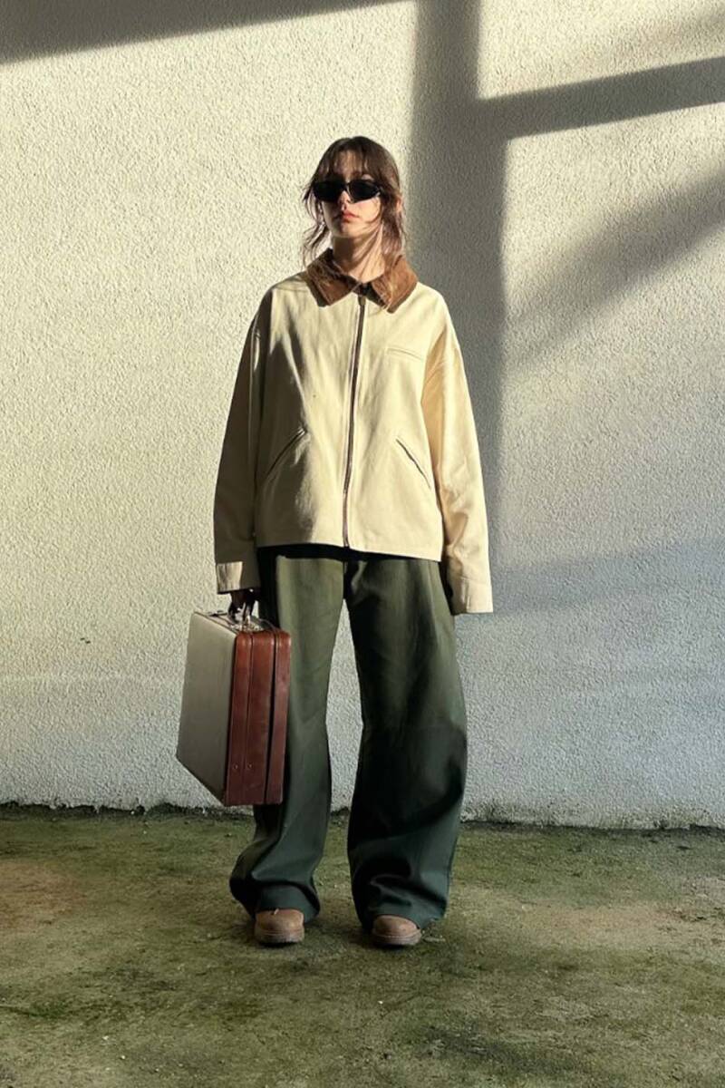 Bej - Yeşil Workwear Takım - 4