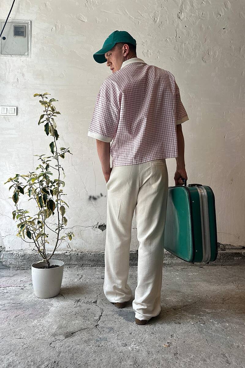 Beyaz Kırmızı Desenli Unisex Forma - 3