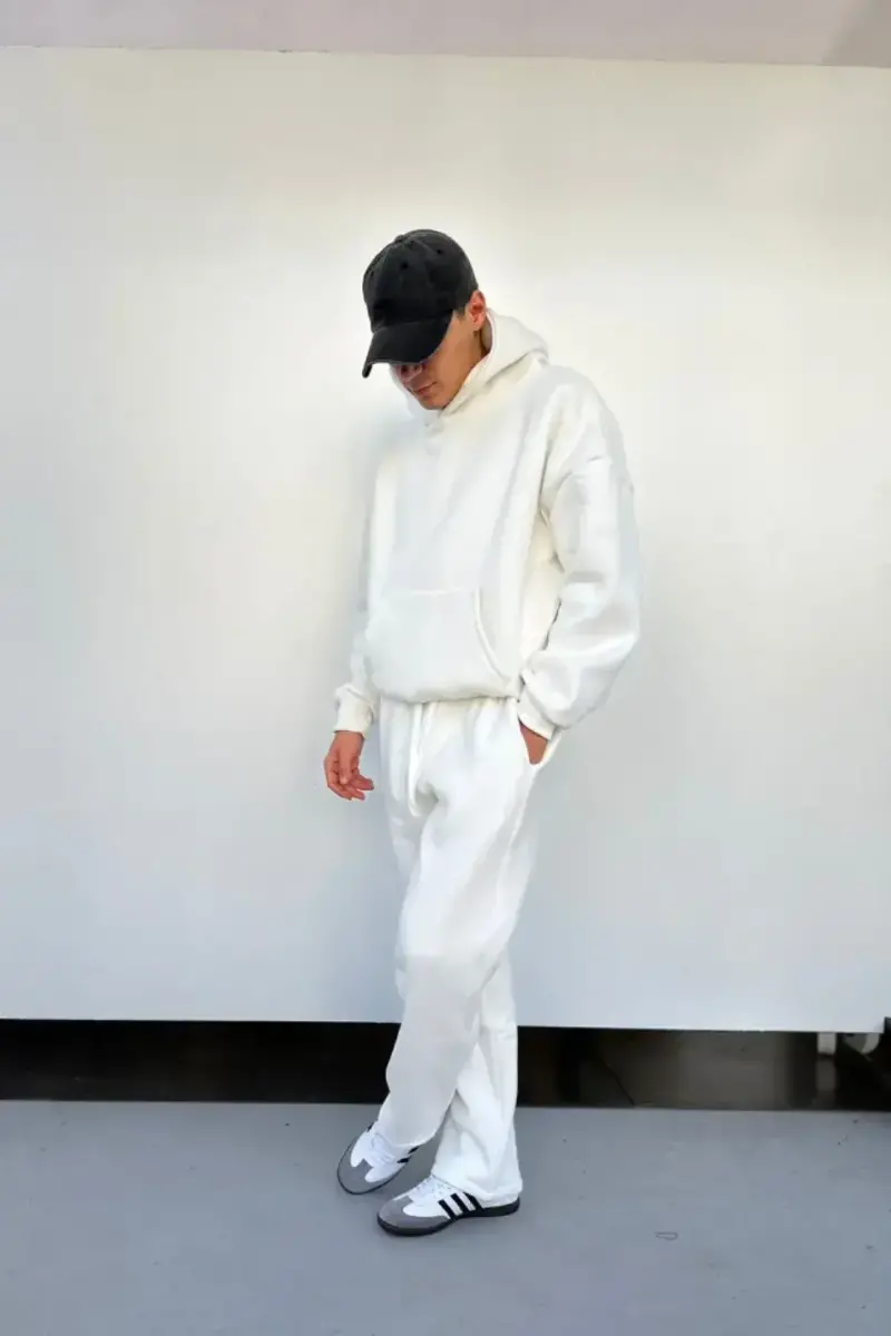 Ekru Baggy Eşofman - 4