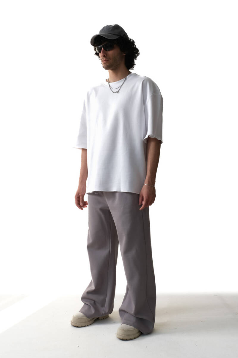 Beyaz Basic Heavyweight Oversize Tişört - 2