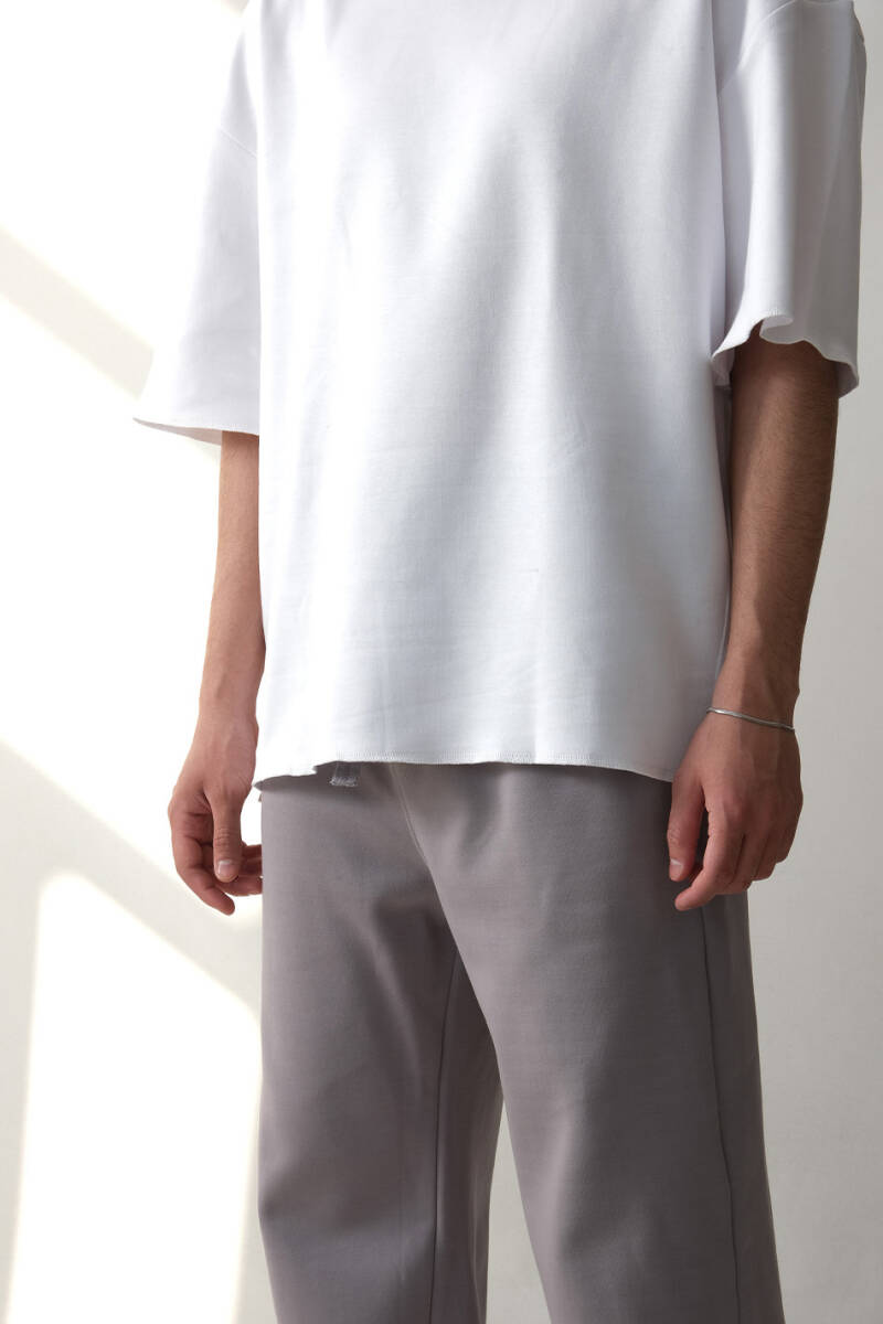 Beyaz Basic Heavyweight Oversize Tişört - 6