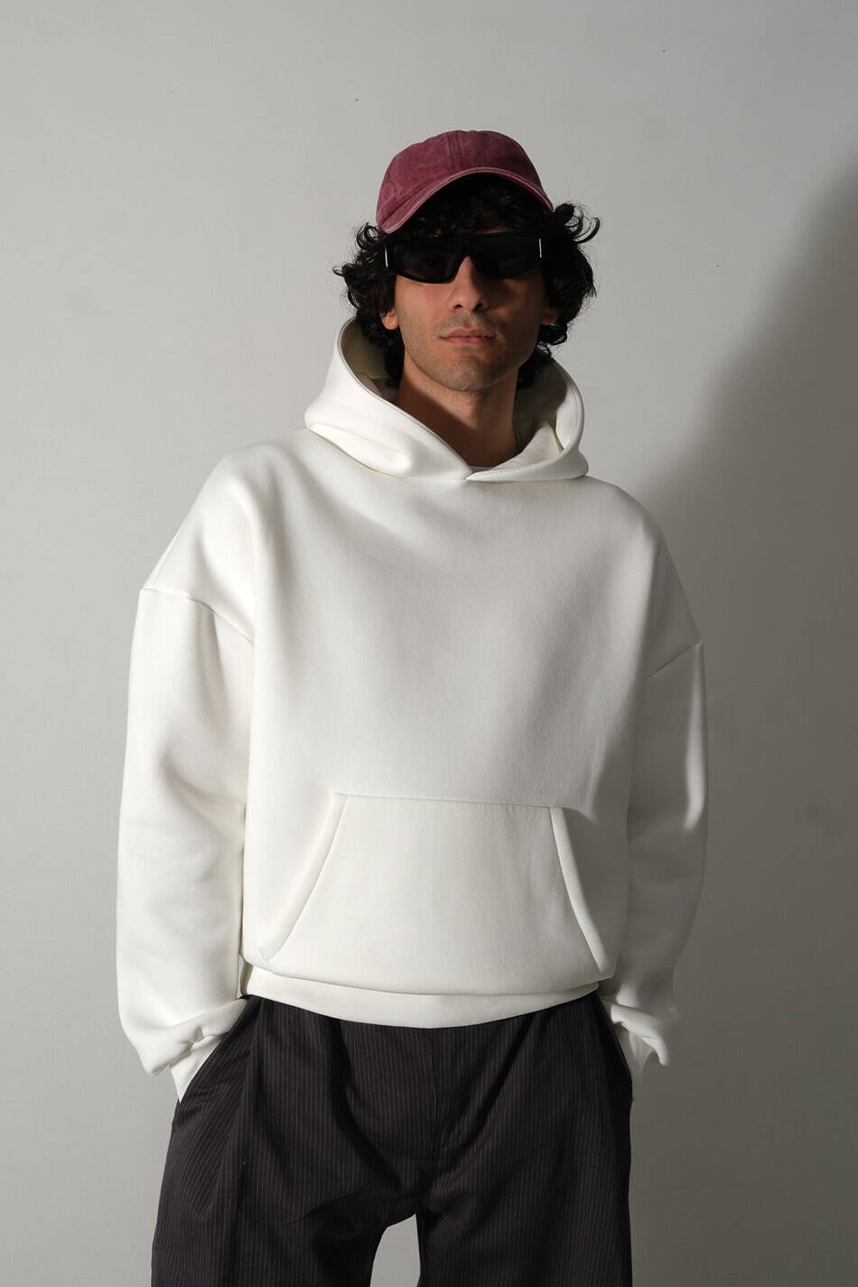 Ekru Oversize Boxy Fit Hoodie - SOLDOUT