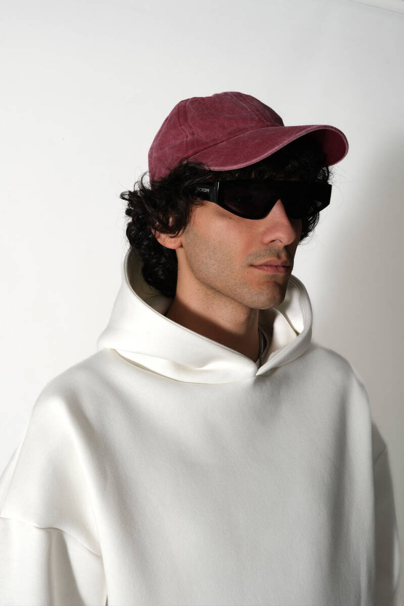 Ekru Oversize Boxy Fit Hoodie - 5