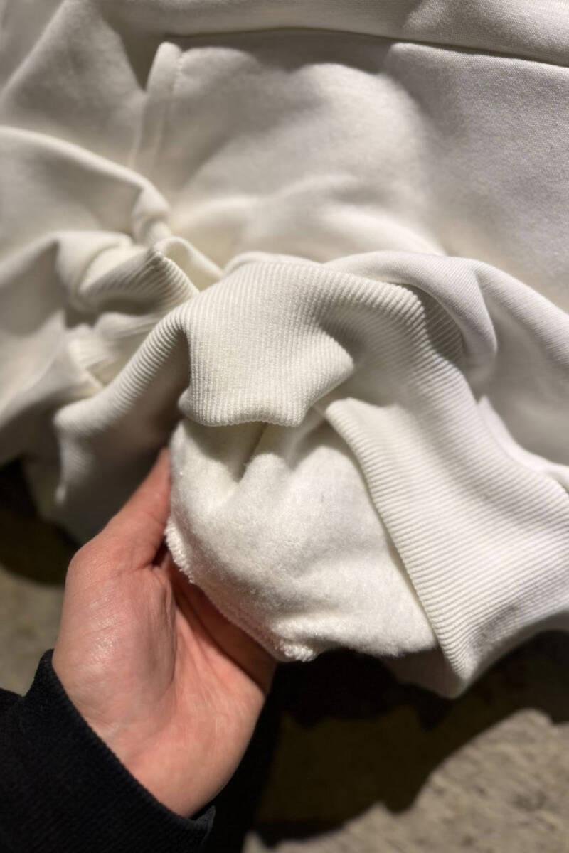 Ekru Oversize Boxy Fit Hoodie - 9