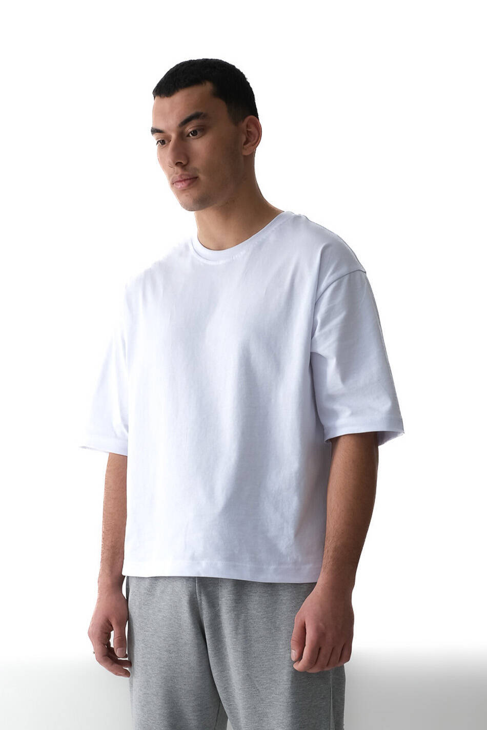 Beyaz Boxy Fit Tişört - SOLDOUT