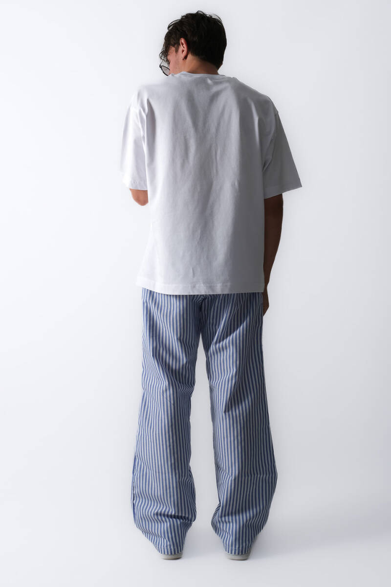 Beyaz Oversize İnce Tişört - 4