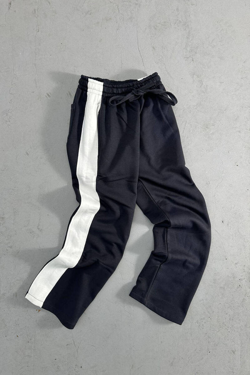 Beyaz Şeritli Antrasit Eşofman - SOLDOUT