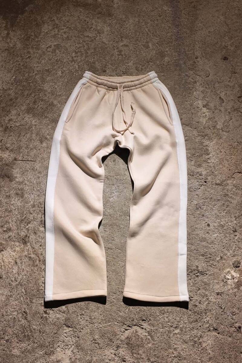 Beyaz Şeritli Bej Eşofman - SOLDOUT