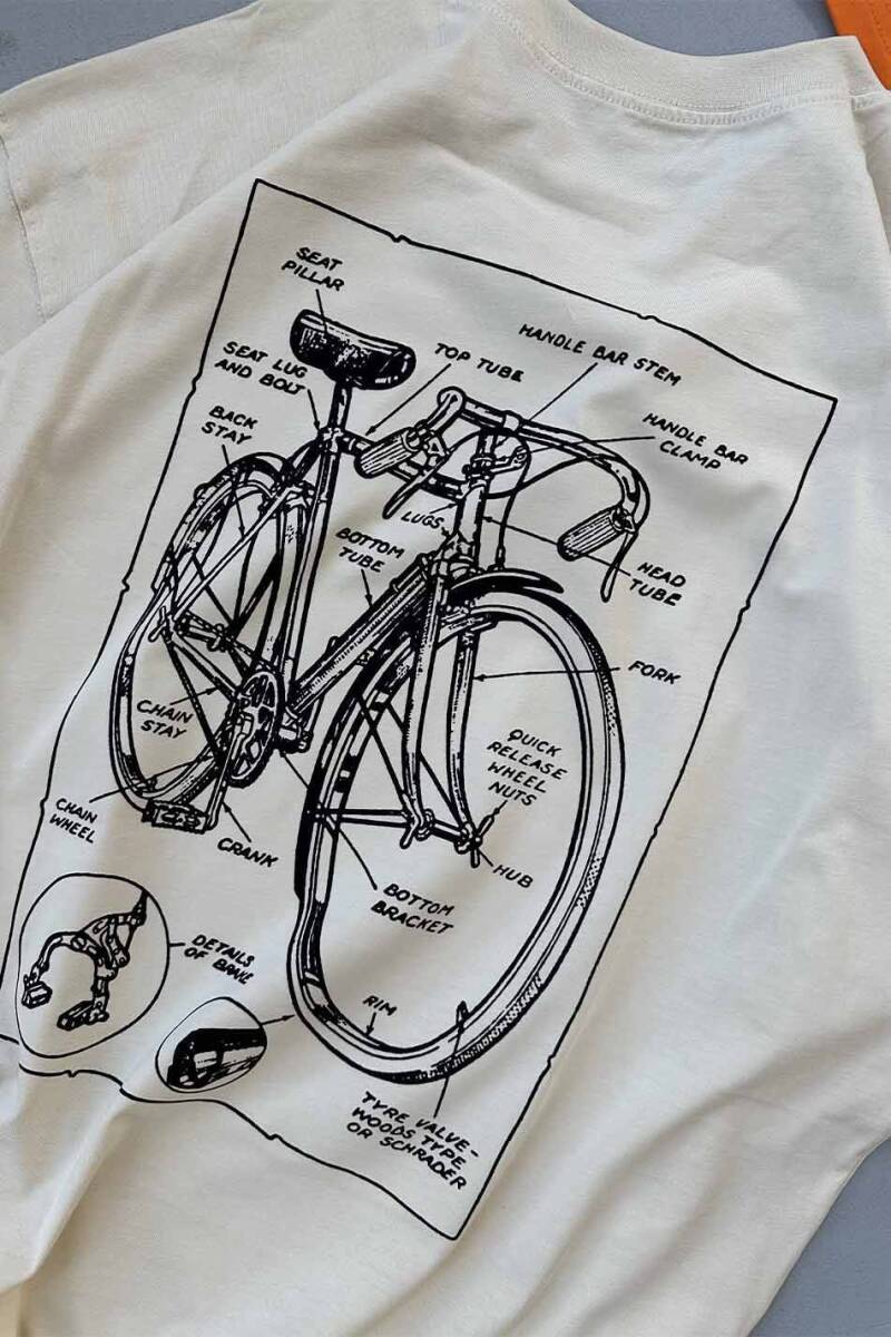 Bike Baskılı Oversize Tişört - 3