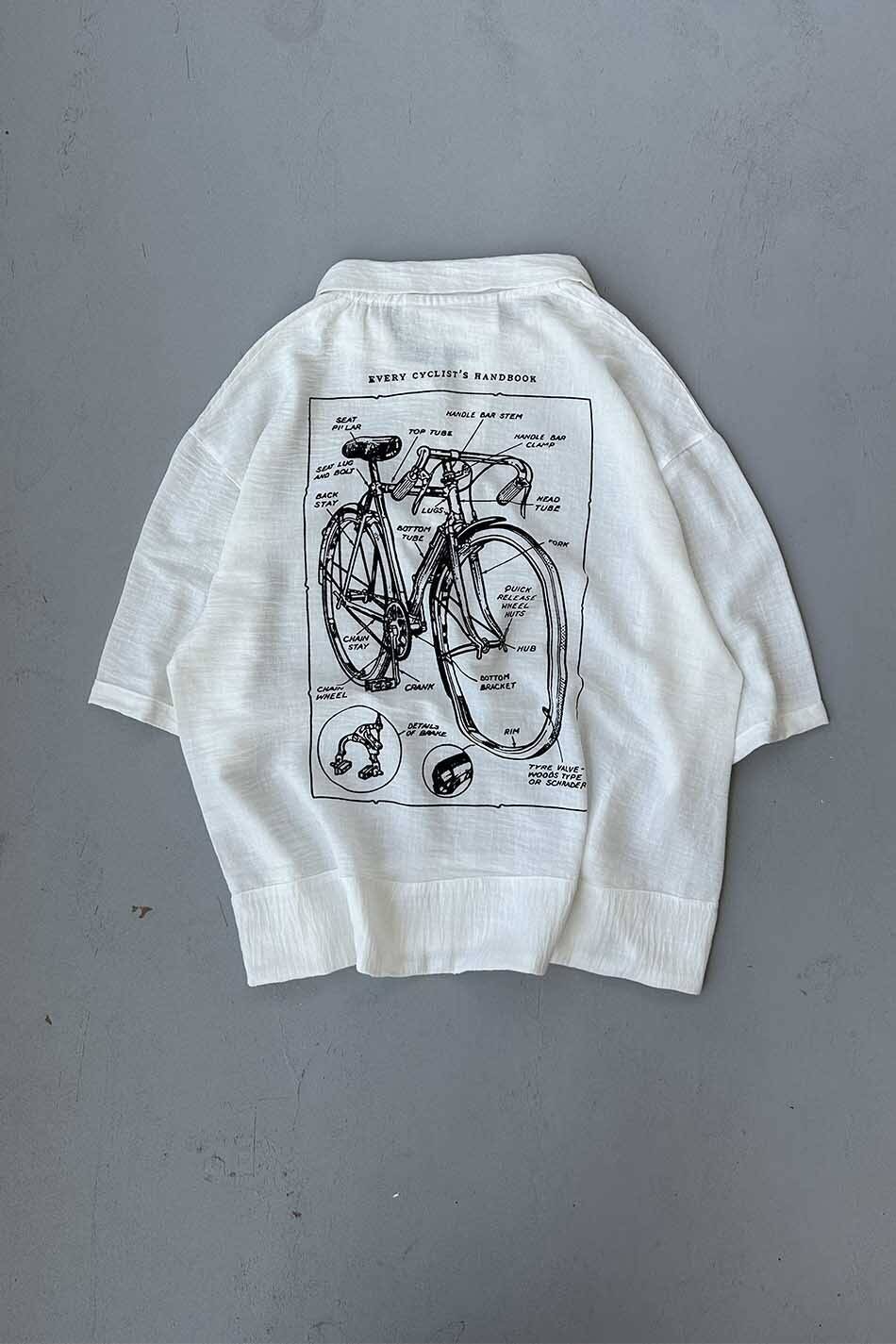 Bike Beyaz Crop Gömlek - SOLDOUT