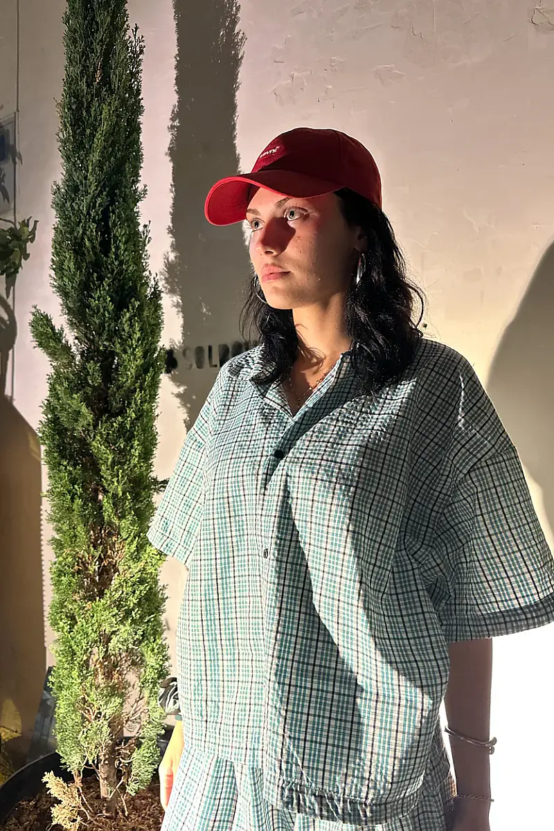 Yeşil Boxy Fit Crop Unisex Gömlek - 8