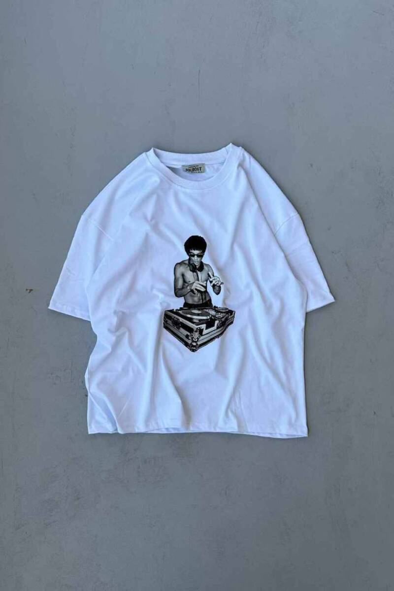 Bruce Lee Baskılı Oversize Tişört - 1