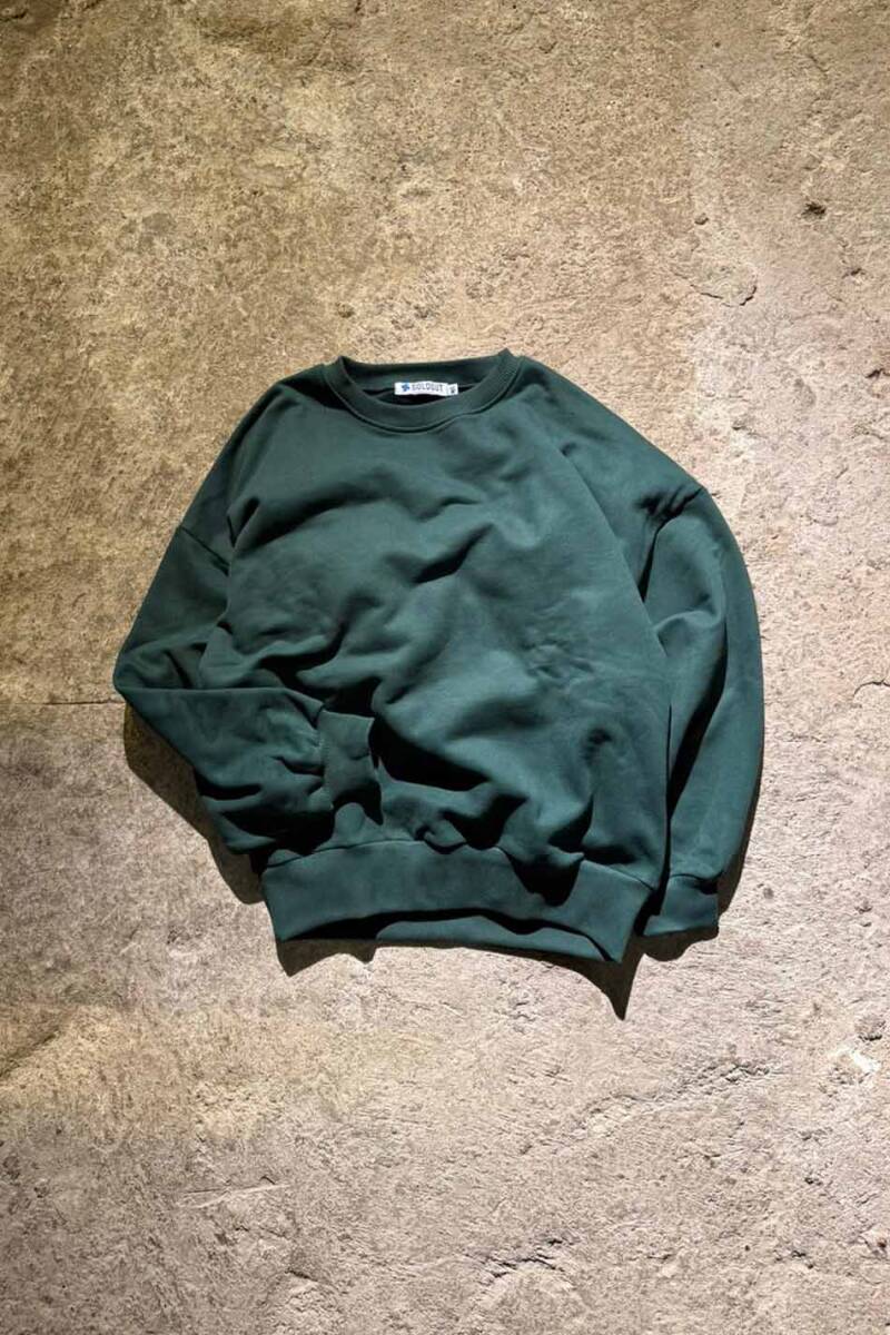 Çam Yeşili Extra Oversize Boxy Fit Sweatshirt - SOLDOUT
