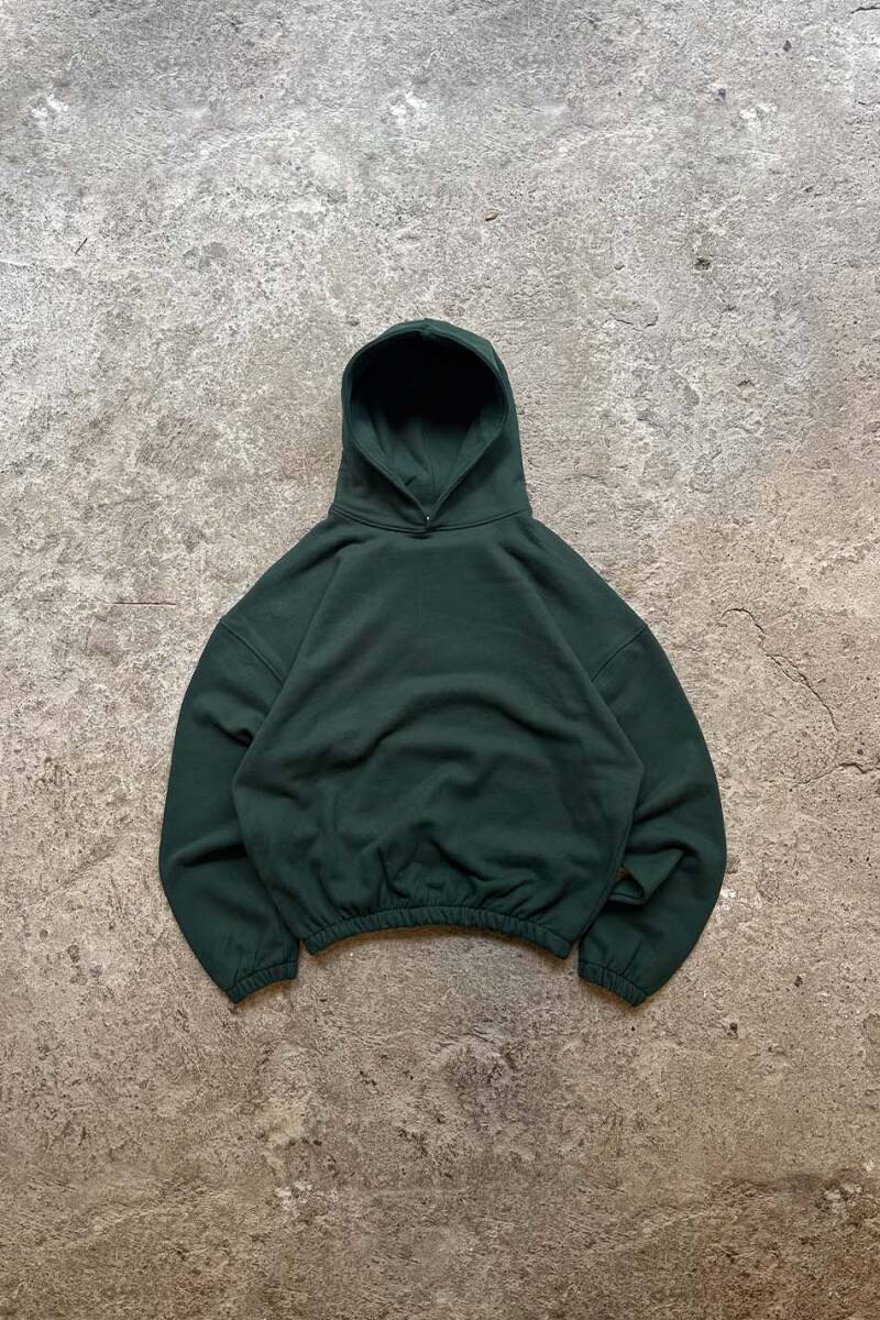 Çam Yeşili Heavyweight (450GSM) Oversize Boxy Fit Hoodie - SOLDOUT