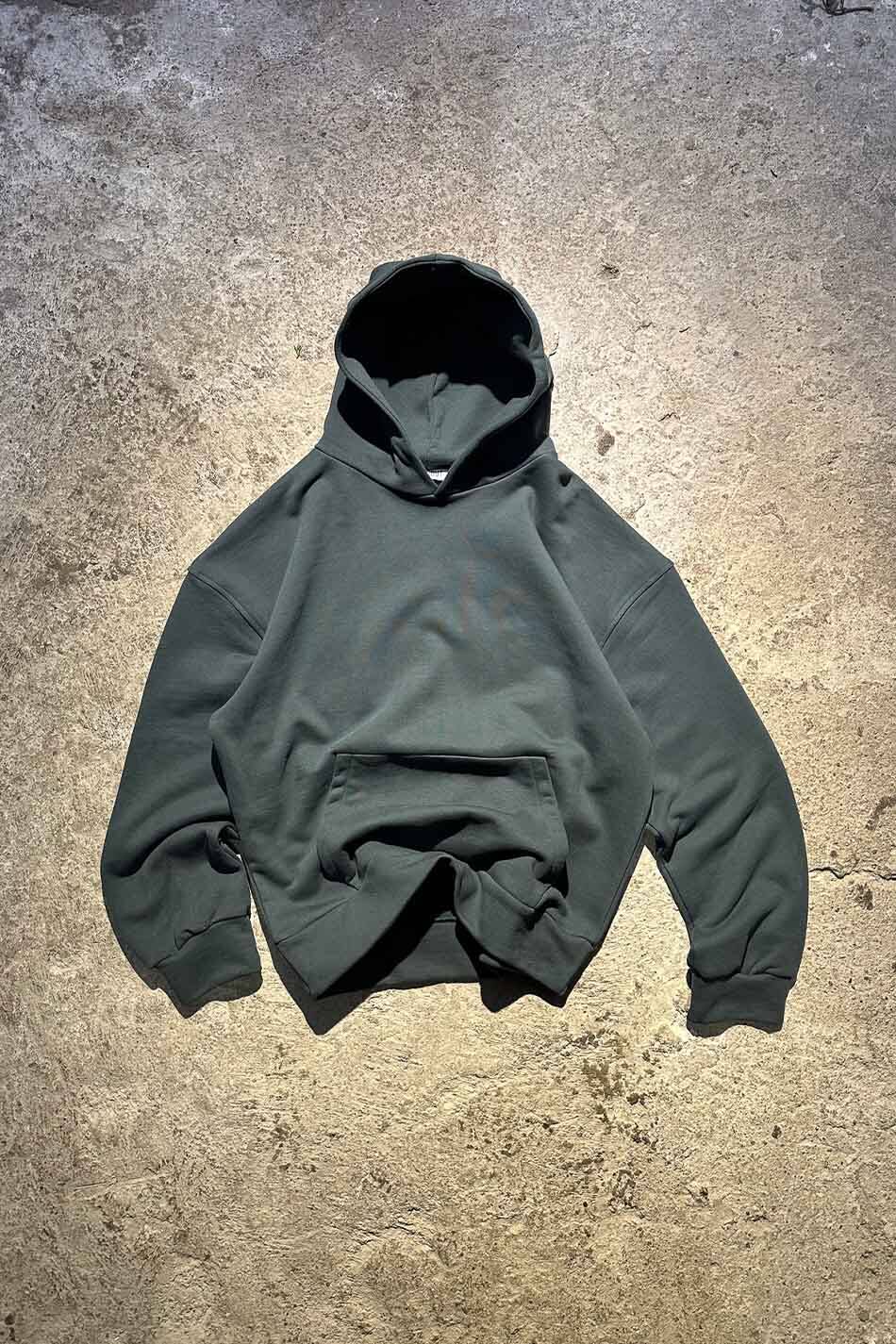 Çam Yeşili Heavyweight Oversize Boxy Fit Hoodie - SOLDOUT