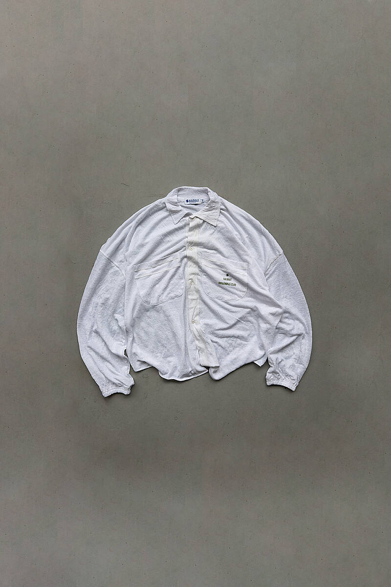 Awakenings Club Cepli Beyaz Oversize Gömlek - SOLDOUT