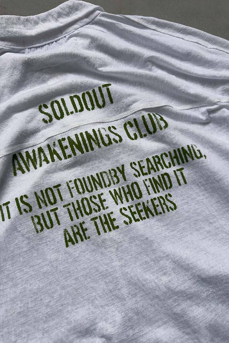 Awakenings Club Cepli Beyaz Oversize Gömlek - 3