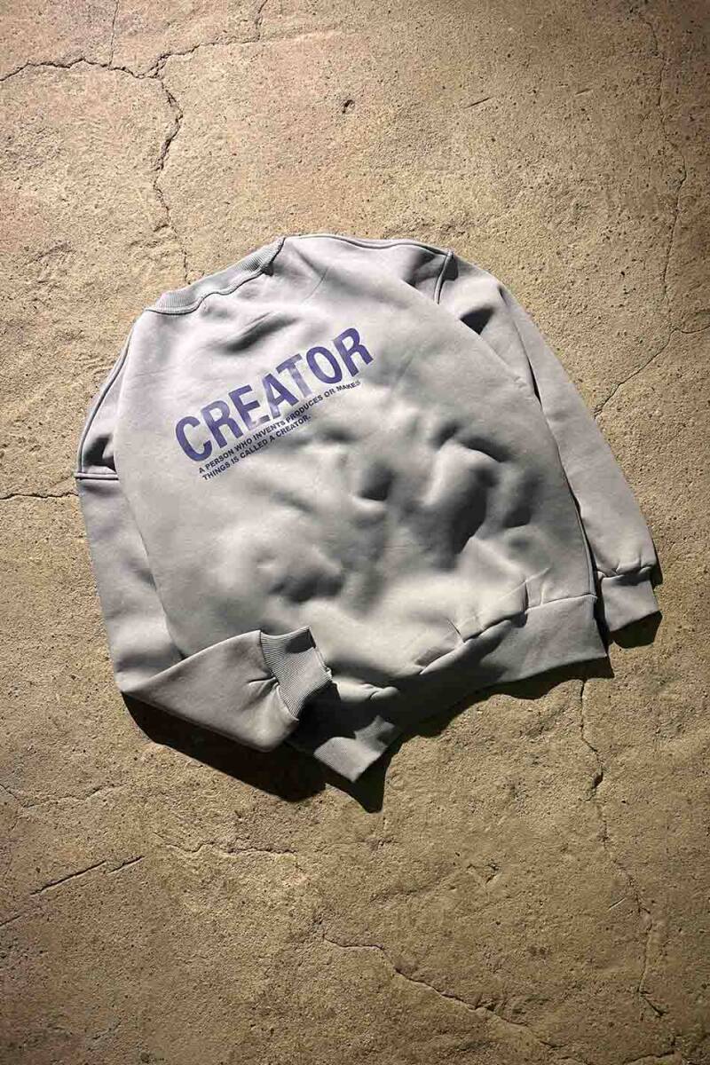 Creator Gri Oversize Boxy Fit Sweatshirt - SOLDOUT (1)