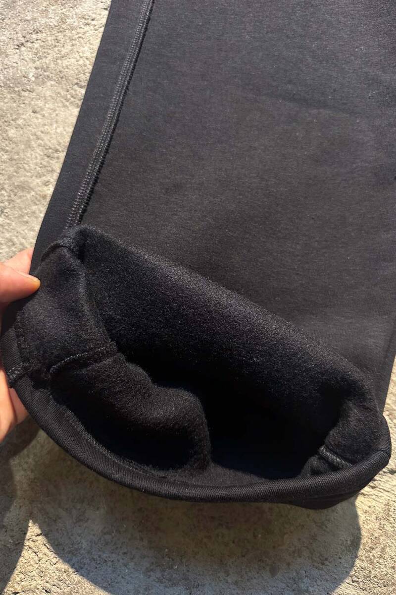 Çift Dikiş Detaylı Siyah Baggy Eşofman - 5