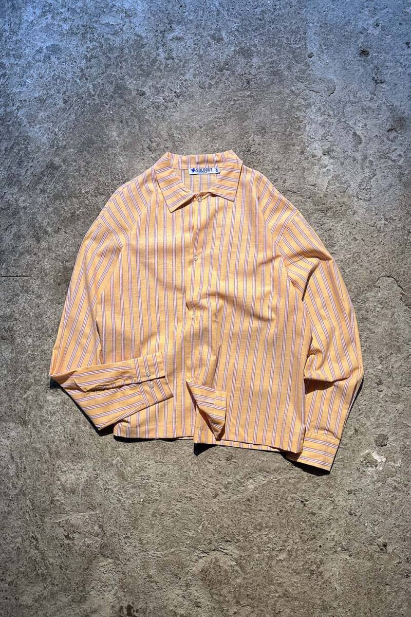  Çizgili Turuncu Oversize Gömlek - SOLDOUT