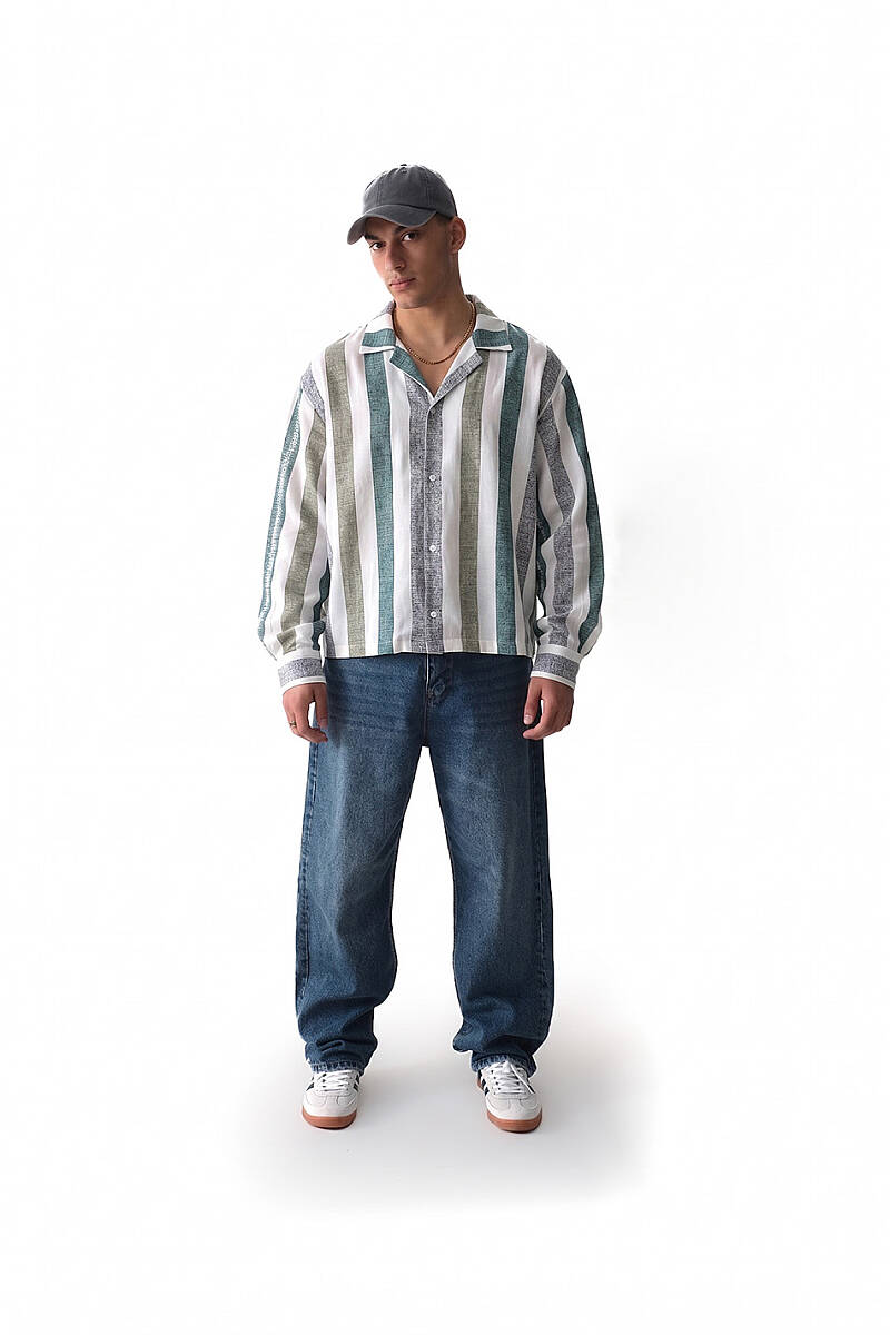  Çok Renkli Oversize Gömlek - 2
