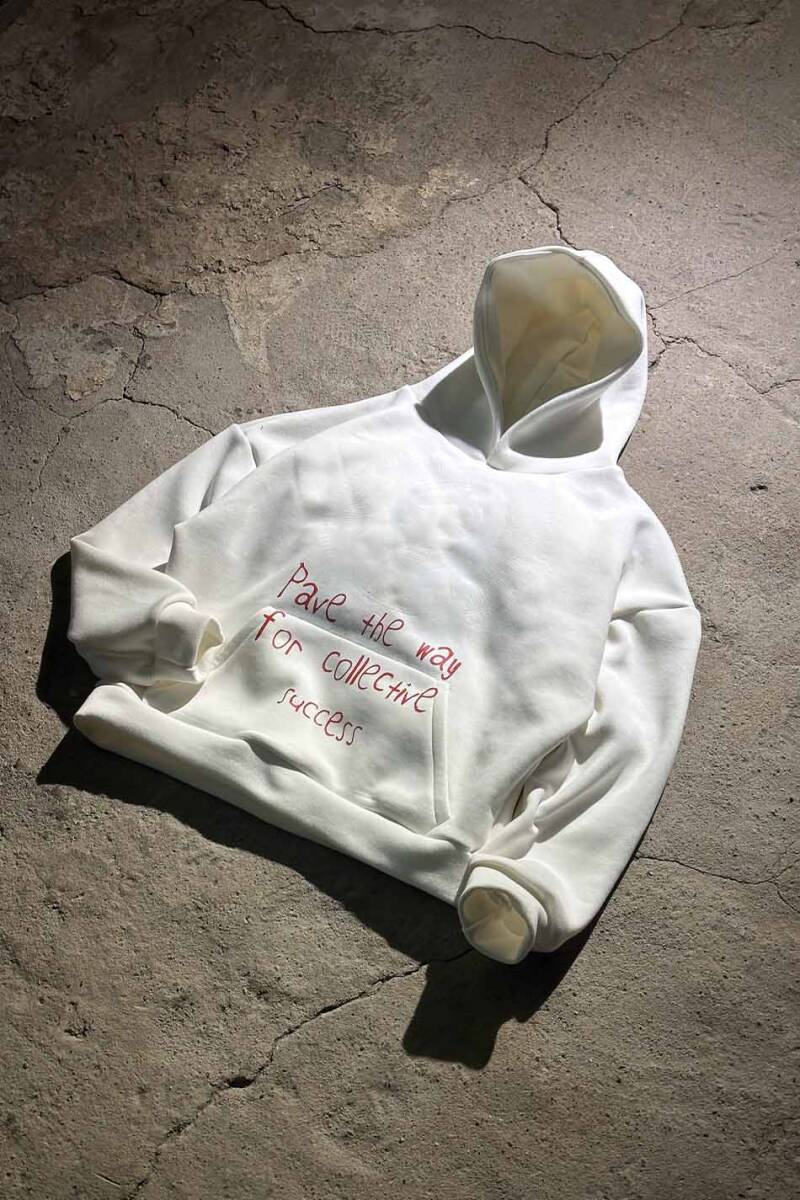 Collective Success Ekru Oversize Boxy Fit Hoodie - 2