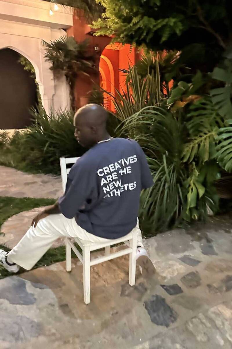 Creatives Baskılı Antrasit Oversize Tişört - 3