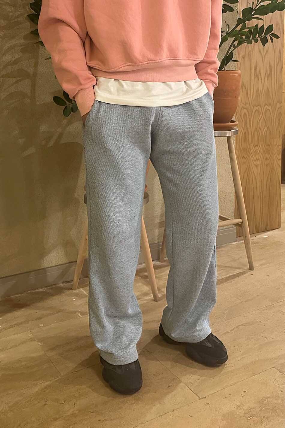 Denim Desenli Açık Mavi Baggy Eşofman - SOLDOUT