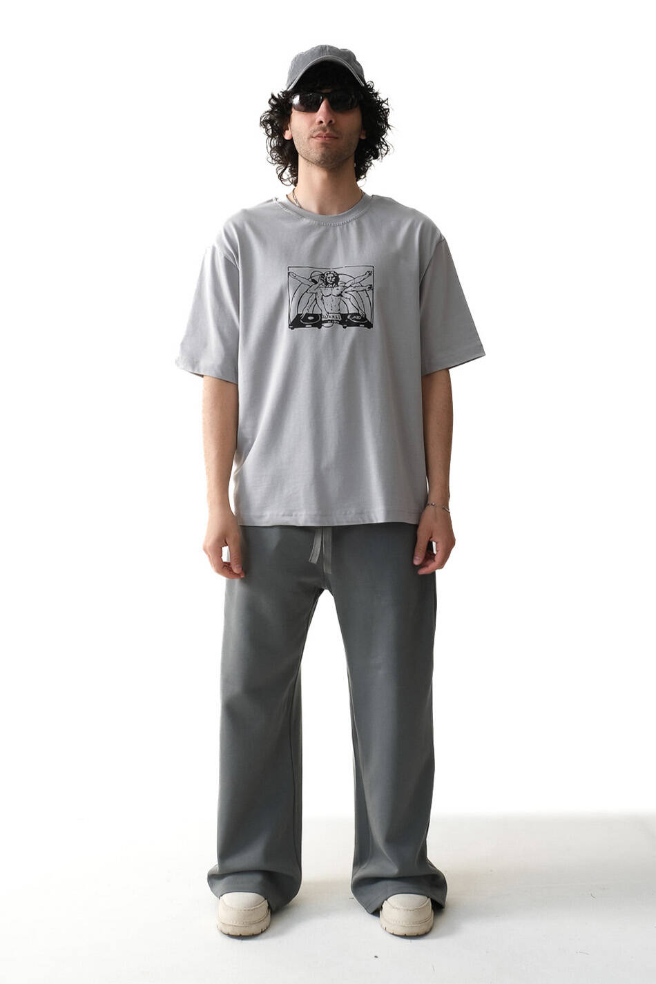 DJ Gri Oversize Tişört - 2