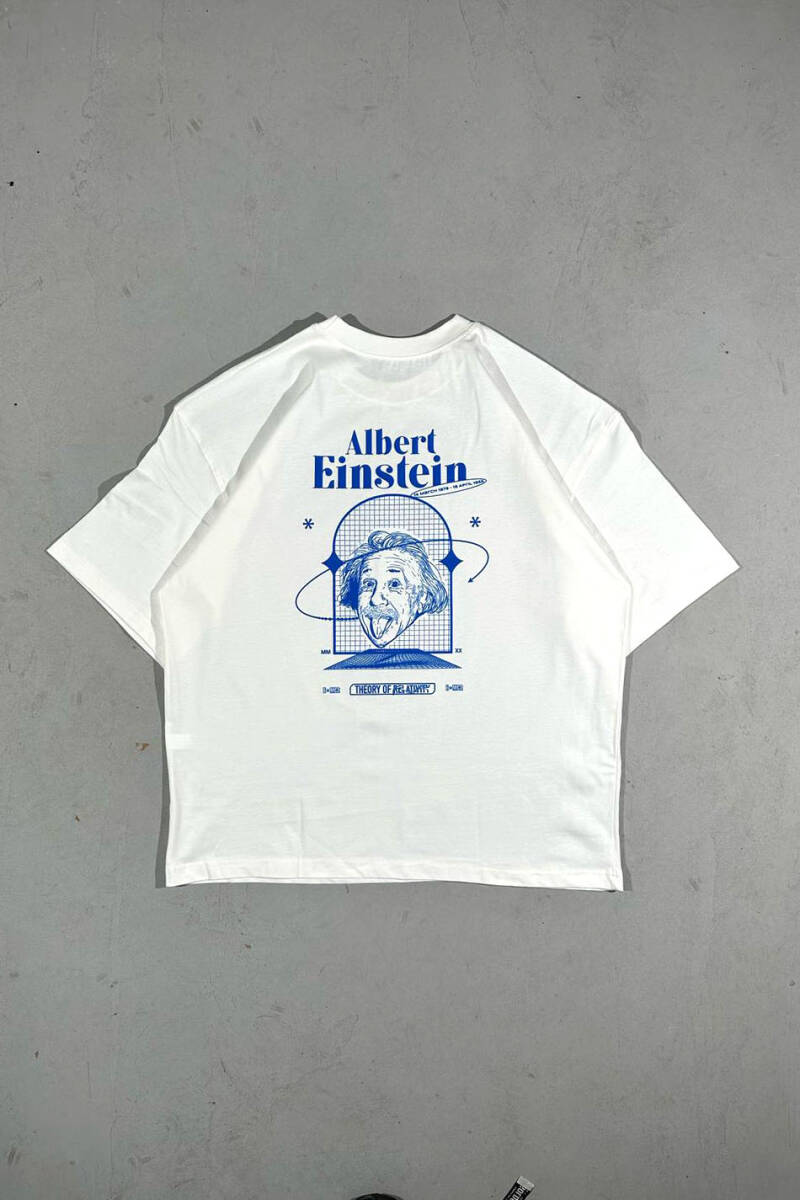 Einstein Baskılı Oversize Tişört - 1