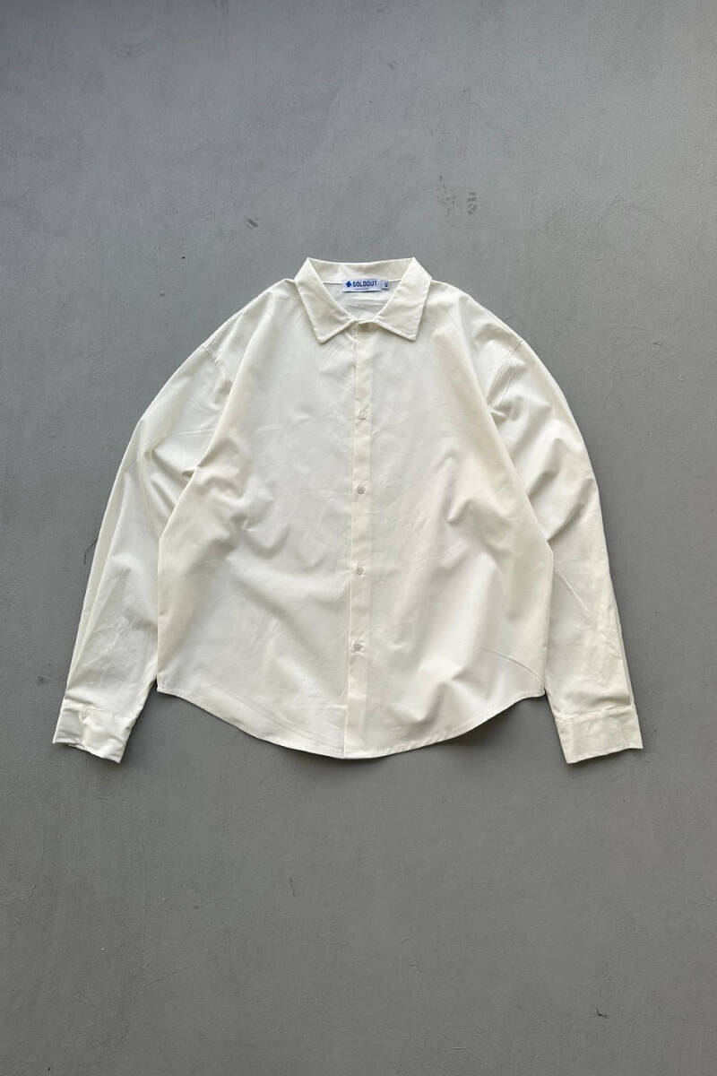 Ekru Essential Oversize Gömlek - 1