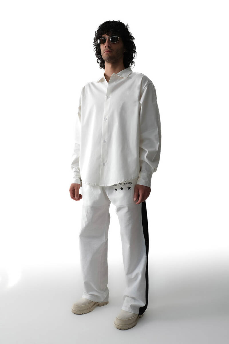 Ekru Essential Oversize Gömlek - 4