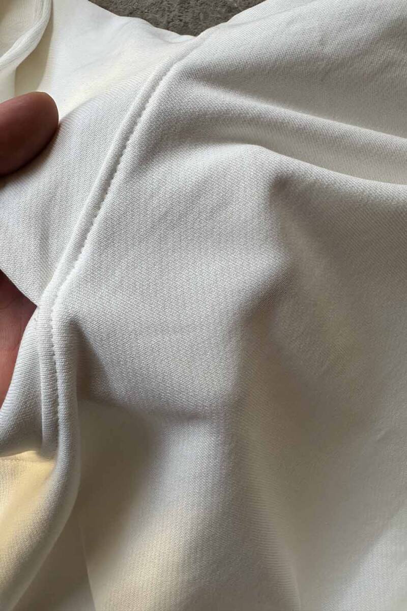 Ekru Heavyweight (550GSM) Oversize Boxy Fit Hoodie - 3