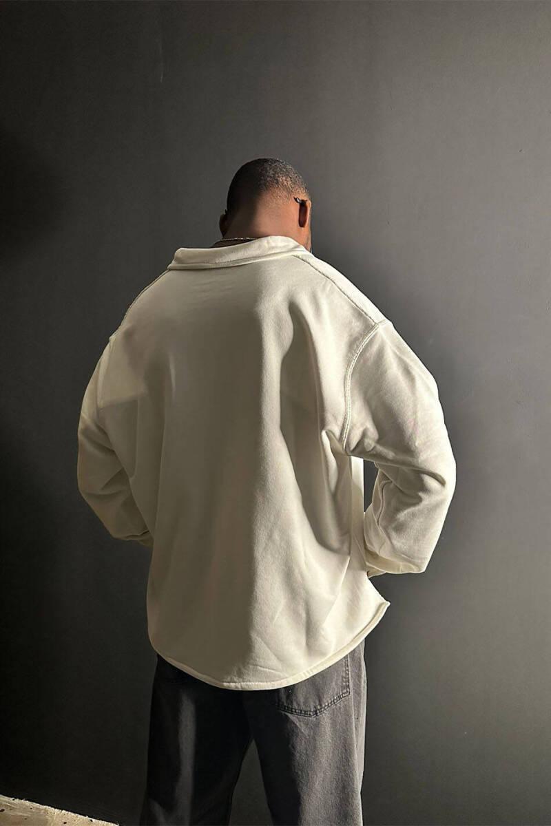 Ekru Heavyweight Kalın Gömlek - 2